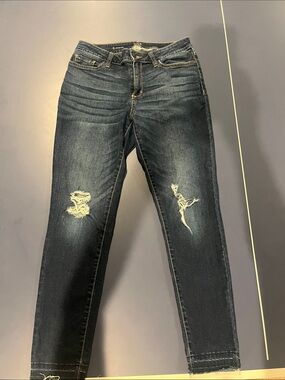 a.n.a Dark Wash Ripped Skinny Jeans